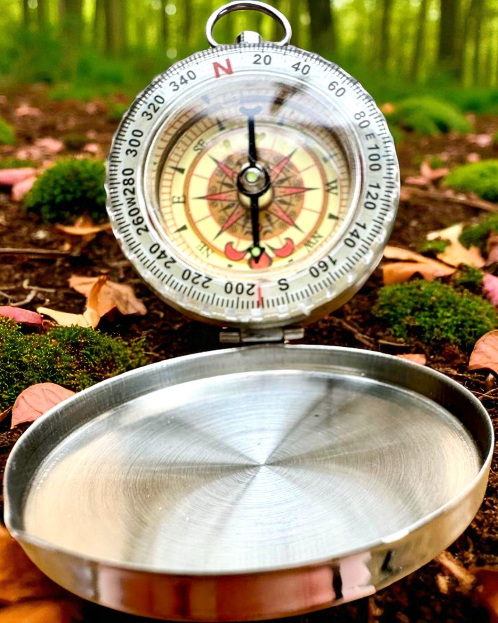 Wasserdichter Messingkompass mit Leuchteffekt - Unverzichtbar für Wanderungen und Camping, personalisiert mit Gravur