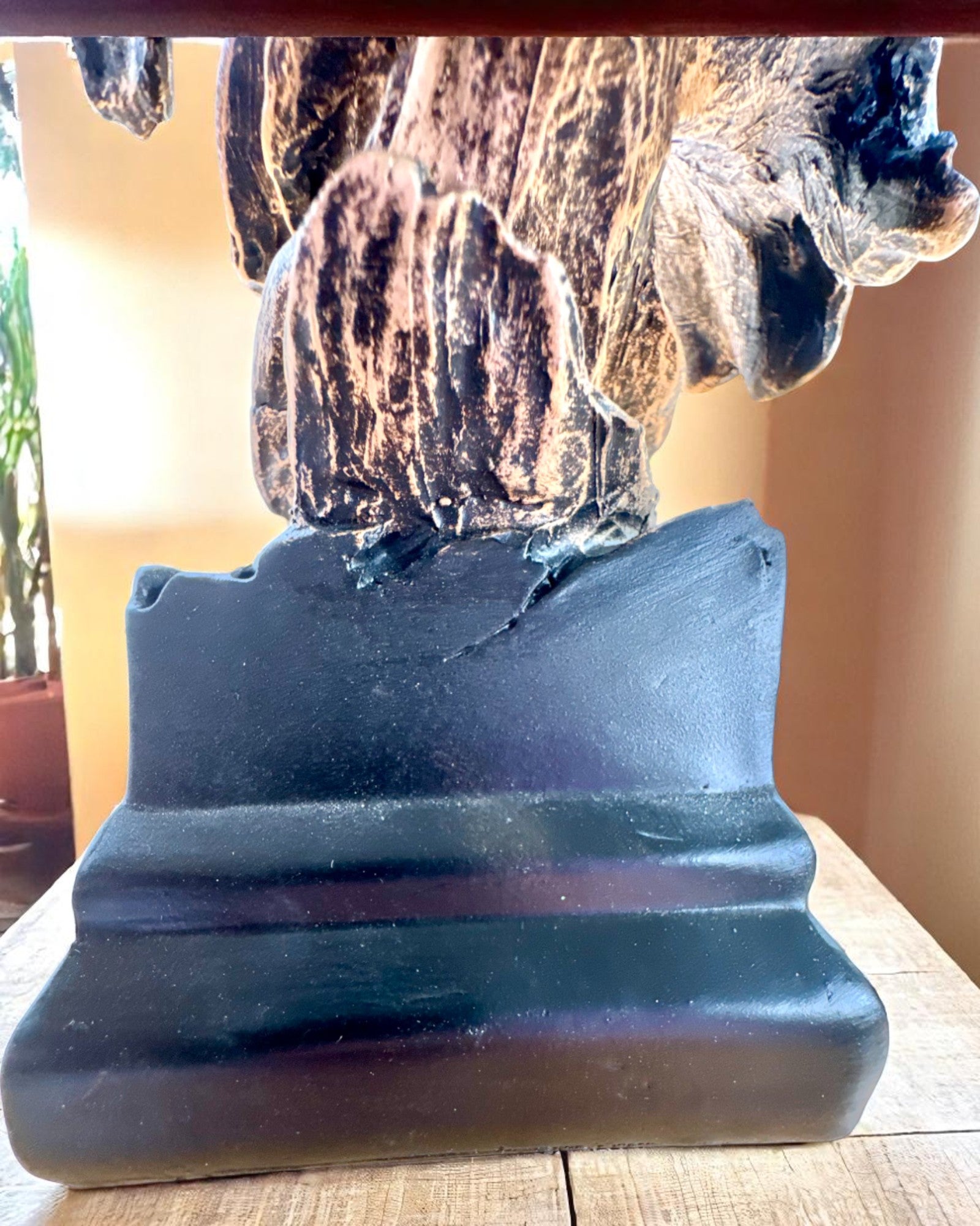 Dekorative Statuette "Stolz der Savanne" – Elefantenkopf-Figur mit Gravurmöglichkeit, als Geschenk