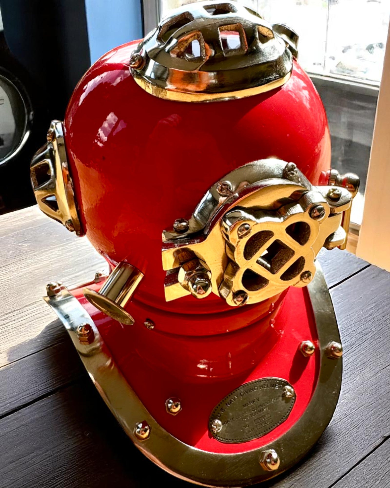 Tiefseeforscherhelm - Sammleredition mit Gravurmöglichkeit, 35 cm, Geschenk für Feuerwehrmann oder Taucher