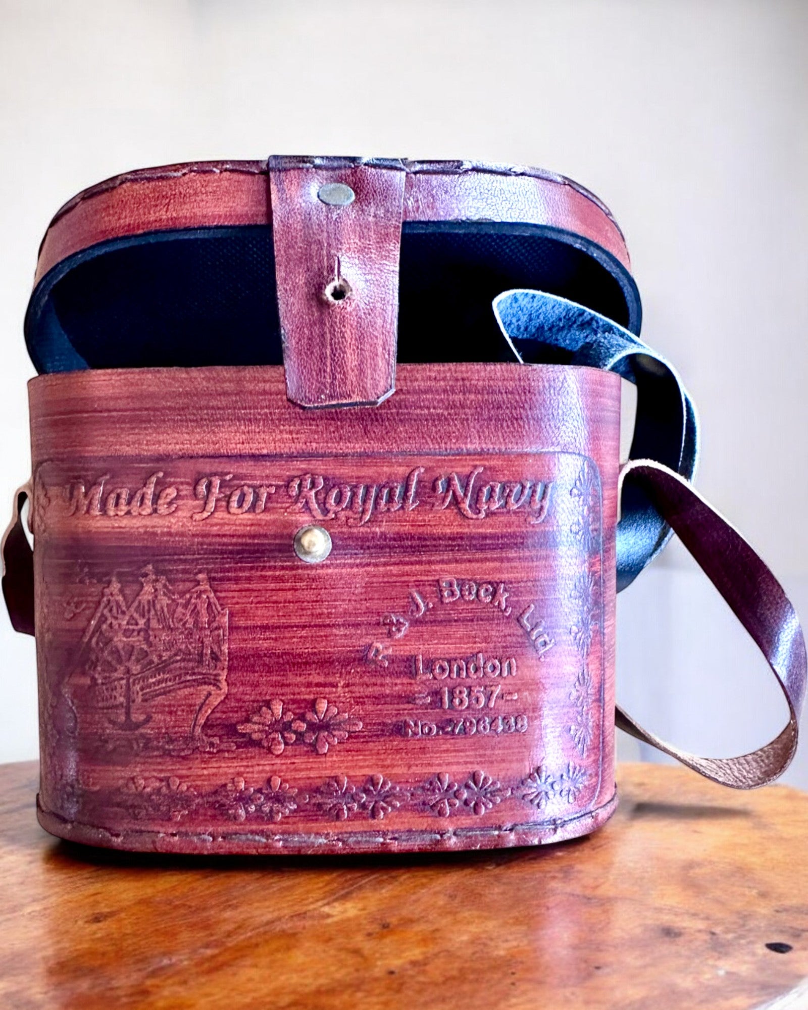 Fernglas mit Ledertasche Victorian's Eye, 11 cm Messing, Handverziert, Personalisierung mit Gravur als Geschenk