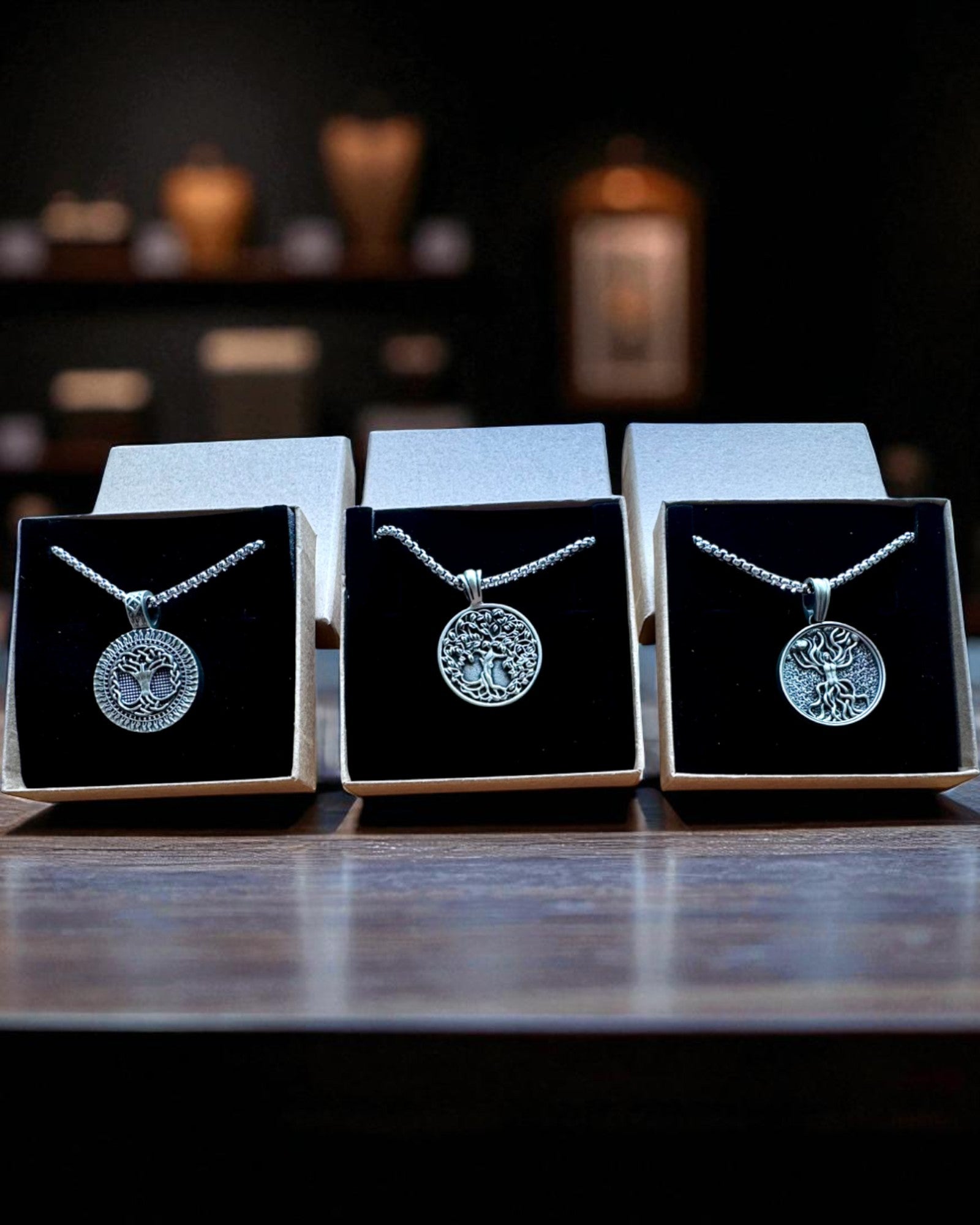 Amulett Baum des Lebens mit Gravurmöglichkeit - Halskette "Vitalität der Natur", Personalisierung