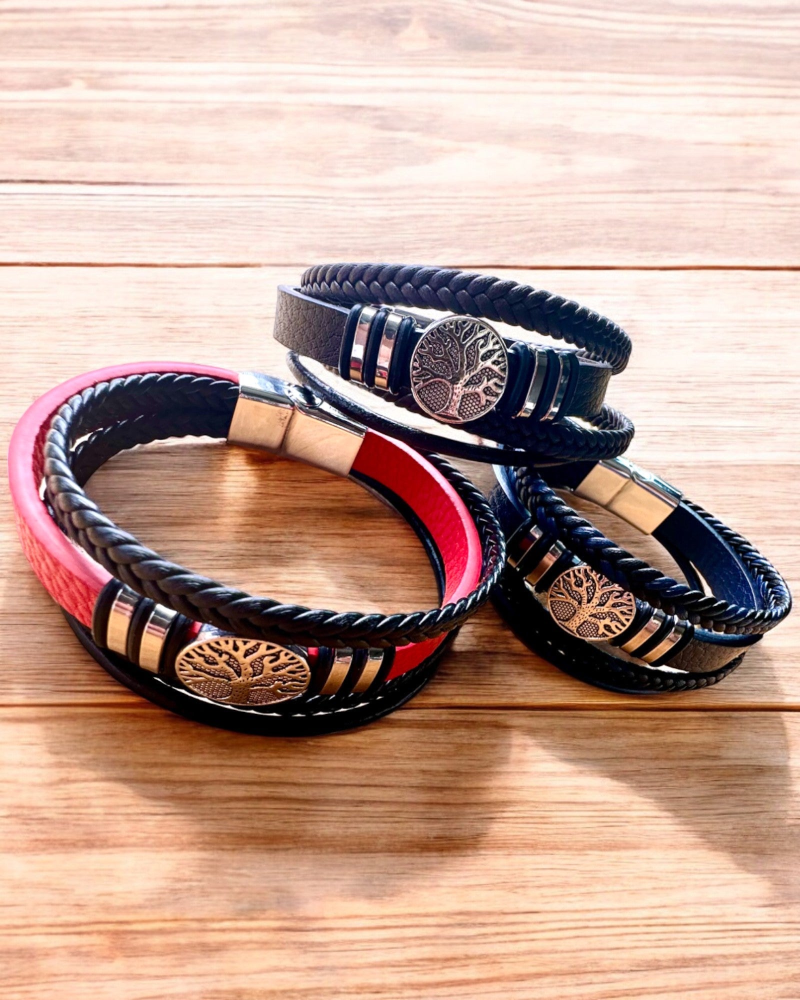 Armband "Baum des Lebens" mit Personalisierungsmöglichkeit als Geschenk, 3 Farbvarianten