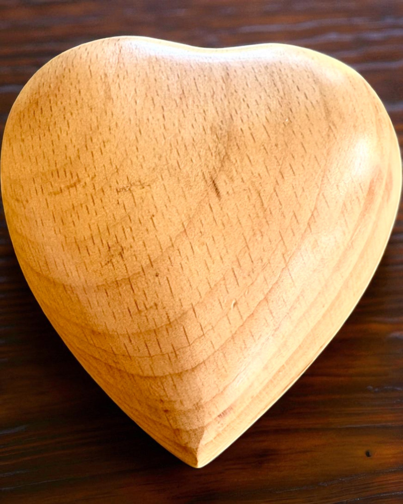 Holzherz, 9 cm Schatulle für geheime Gefühle, Möglichkeit der Personalisierung mit Gravur als Geschenk