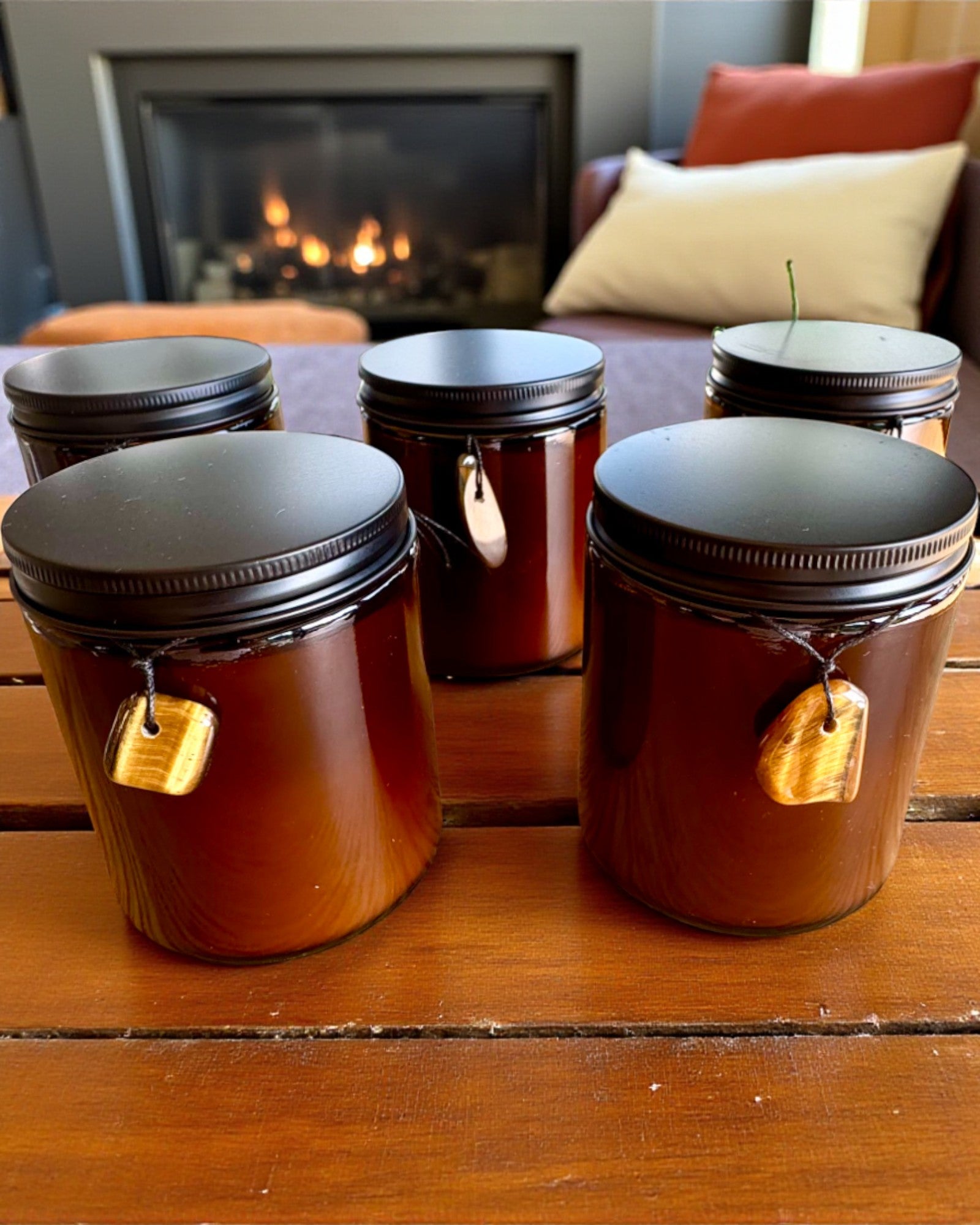 Intentionale Kerze Tigerkraft – Selbstbewusstsein und Wohlstand, 250 ml, Möglichkeit zur Personalisierung des Deckels als Geschenk