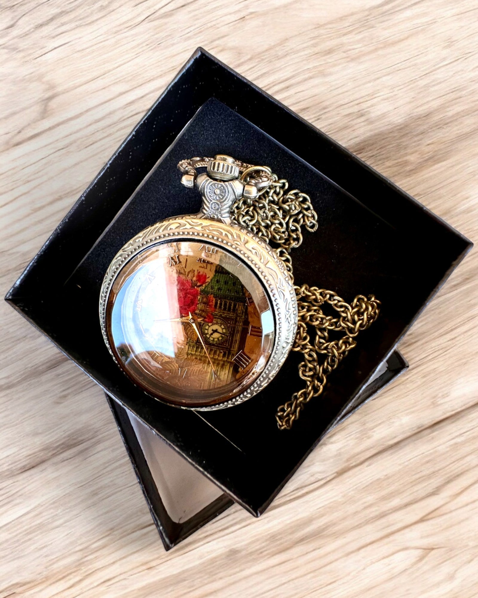 Taschenuhr "Vintage Charm" mit Gravur zur Personalisierung als Geschenk