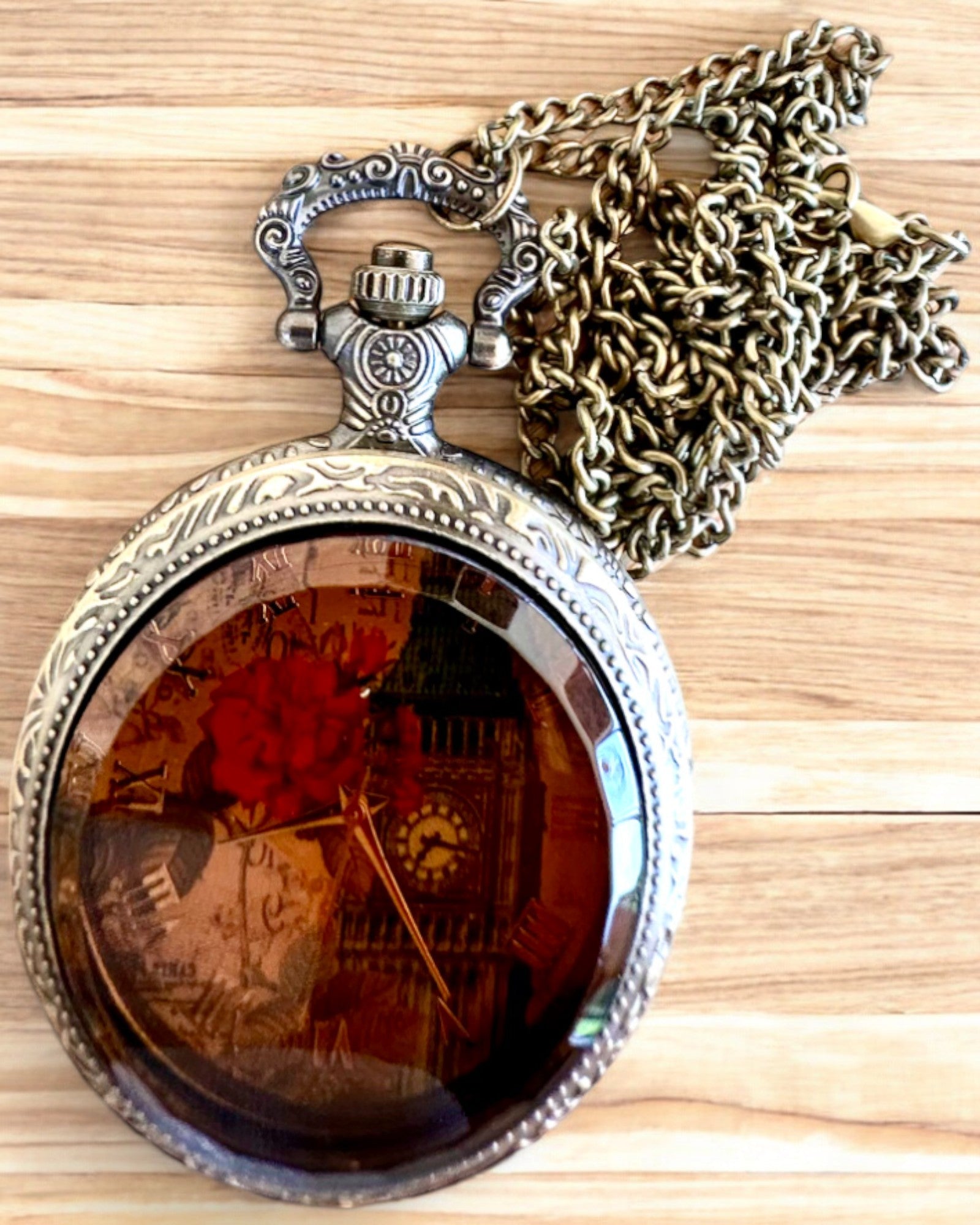 Taschenuhr "Vintage Charm" mit Gravur zur Personalisierung als Geschenk