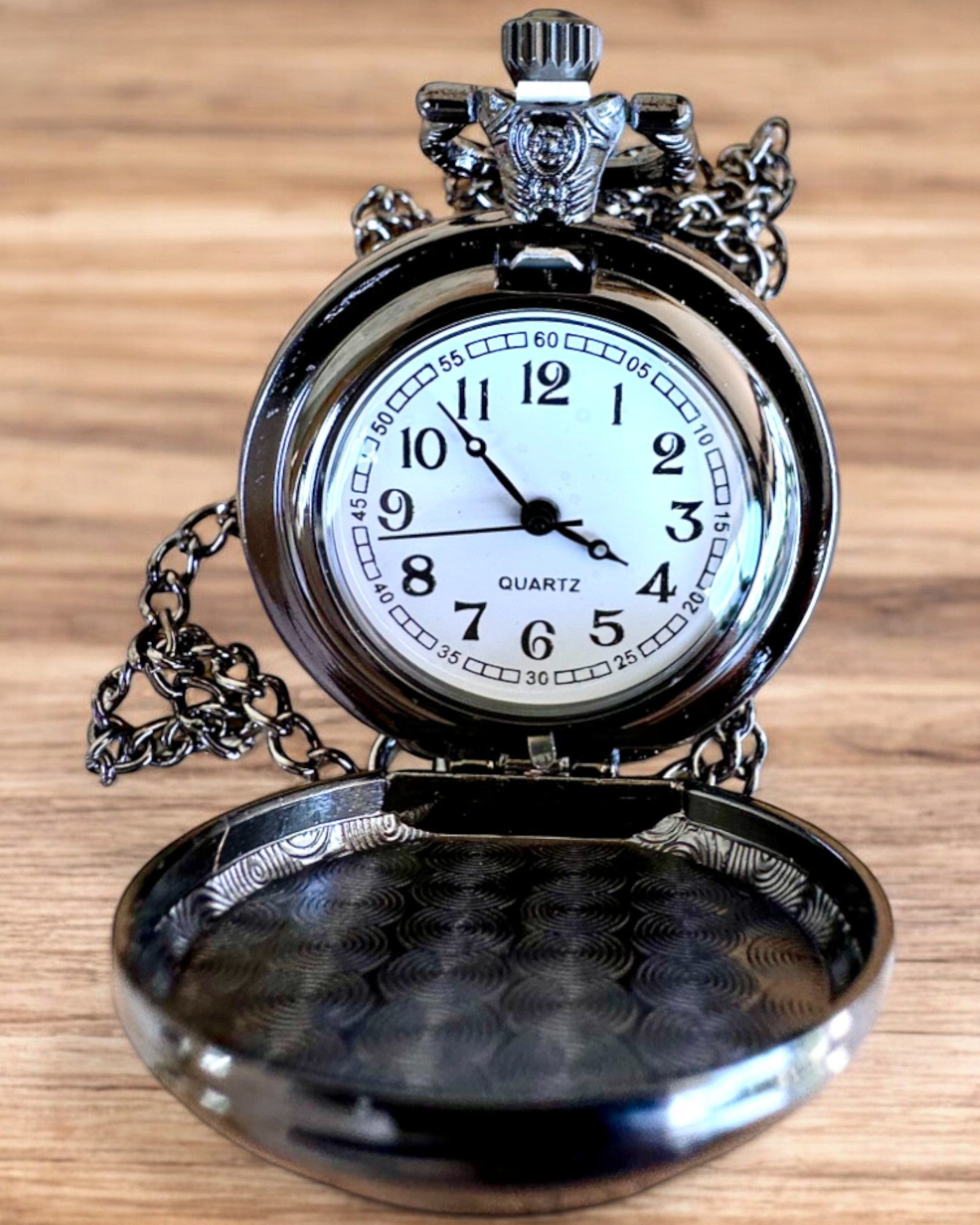 Taschenuhr Unicorn Elegance mit Kette, Einhorn-Motiv, kostenlose Gravur auf Bestellung