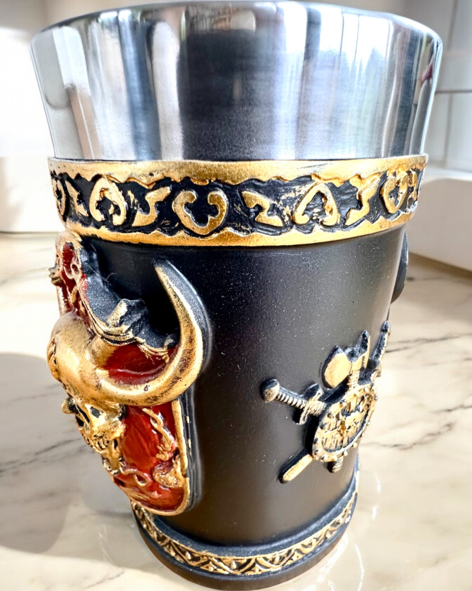 Karnawałowy Kufel Wojownika - 600 ml, 16 cm Höhe, Möglichkeit zur Personalisierung mit Gravur als Geschenk