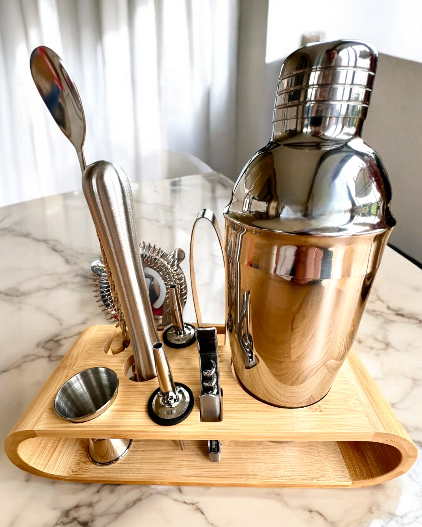 Barkeeper-Set "MixMaster Pro", personalisierbar mit Gravur als Geschenk