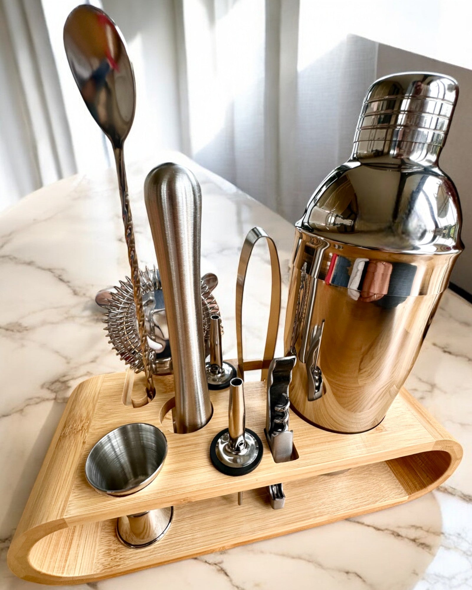 Barkeeper-Set "MixMaster Pro", personalisierbar mit Gravur als Geschenk