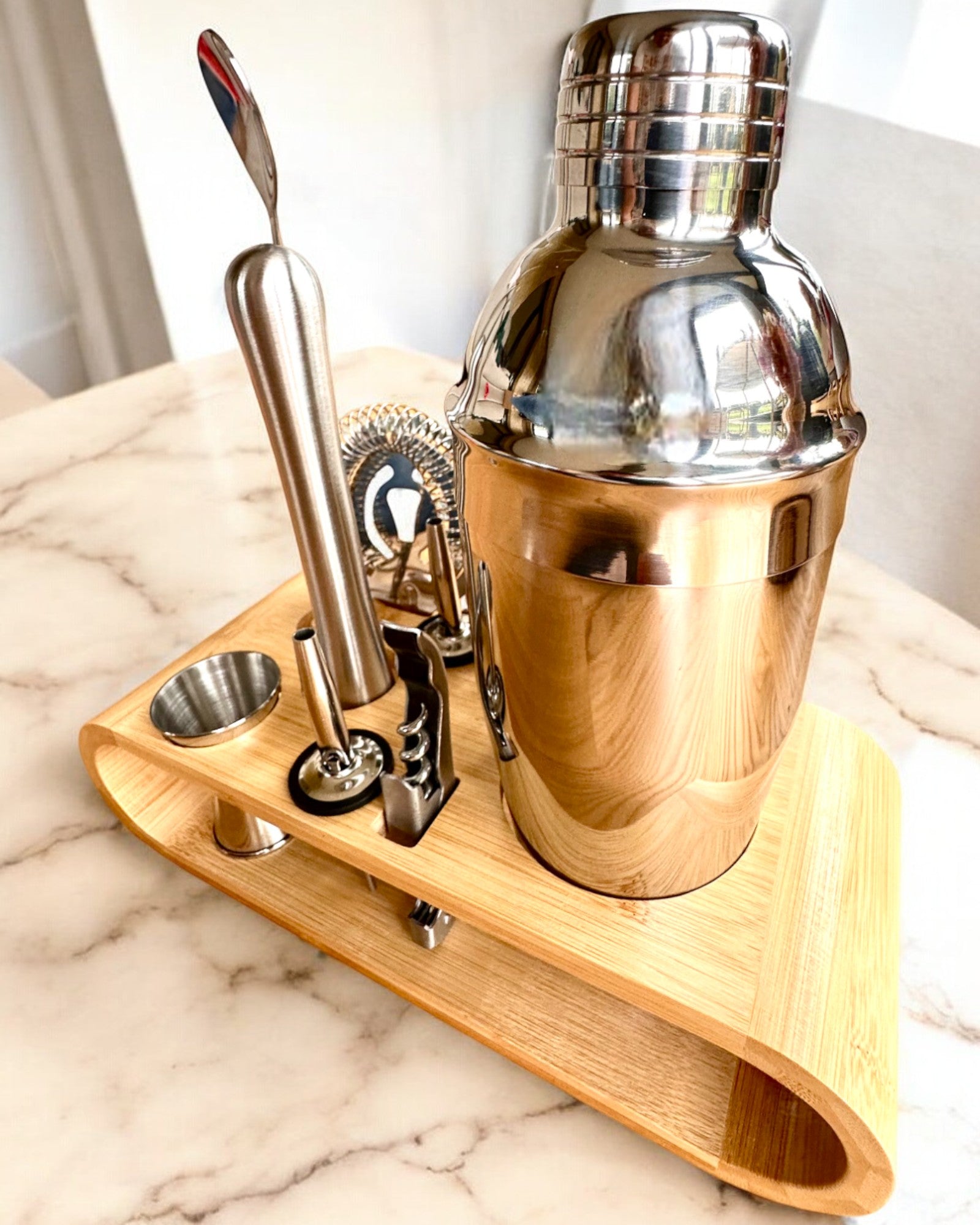 Barkeeper-Set "MixMaster Pro", personalisierbar mit Gravur als Geschenk