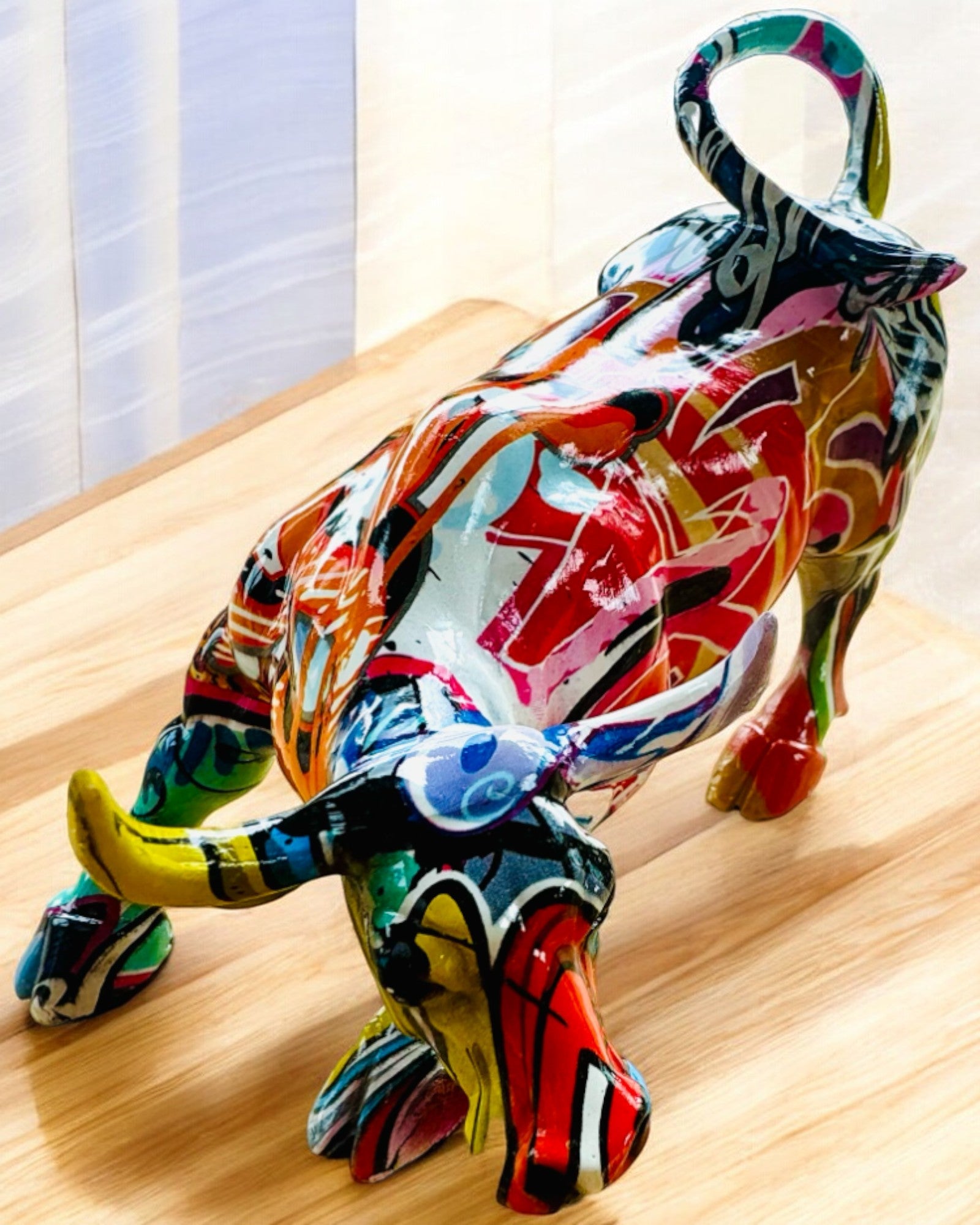 Dekorative Skulptur Stier "BullArt" – Einzigartige Kunst mit Gravuroption - 4 Farbvarianten, als personalisiertes Geschenk