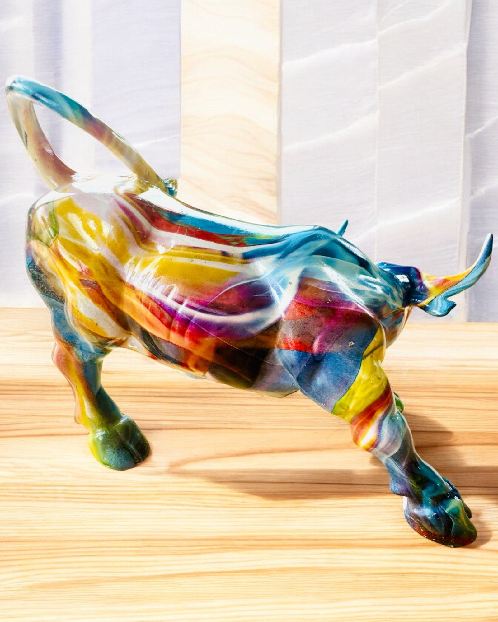 Dekorative Skulptur Stier "BullArt" – Einzigartige Kunst mit Gravuroption - 4 Farbvarianten, als personalisiertes Geschenk