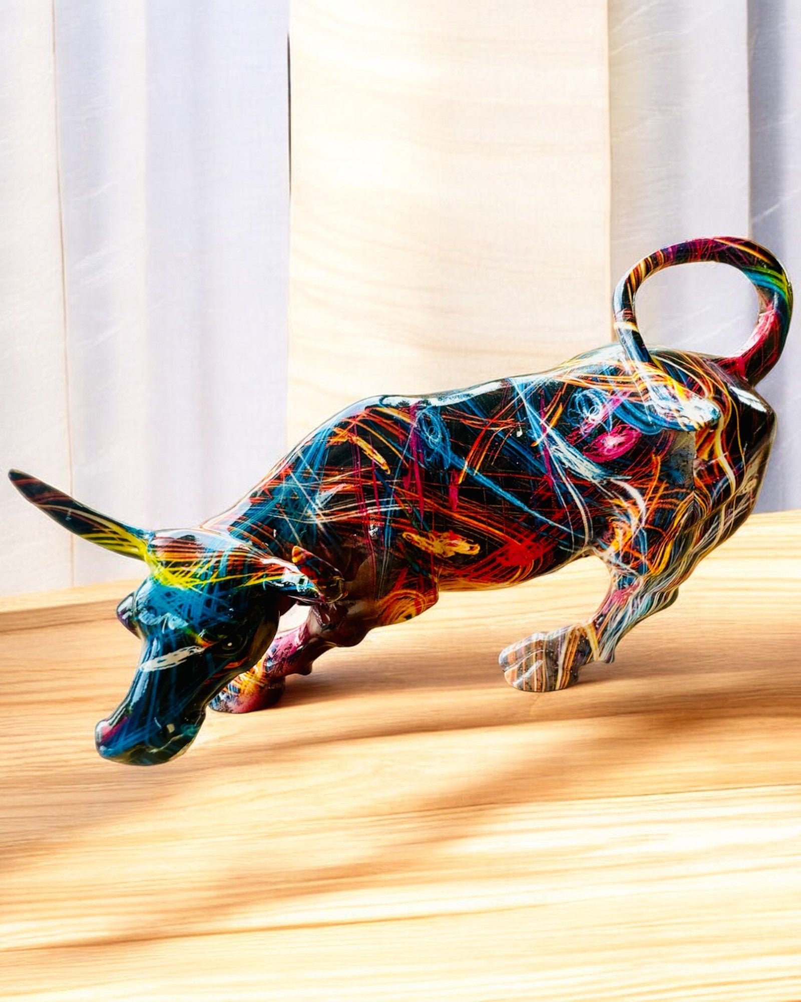 Dekorative Skulptur Stier "BullArt" – Einzigartige Kunst mit Gravuroption - 4 Farbvarianten, als personalisiertes Geschenk