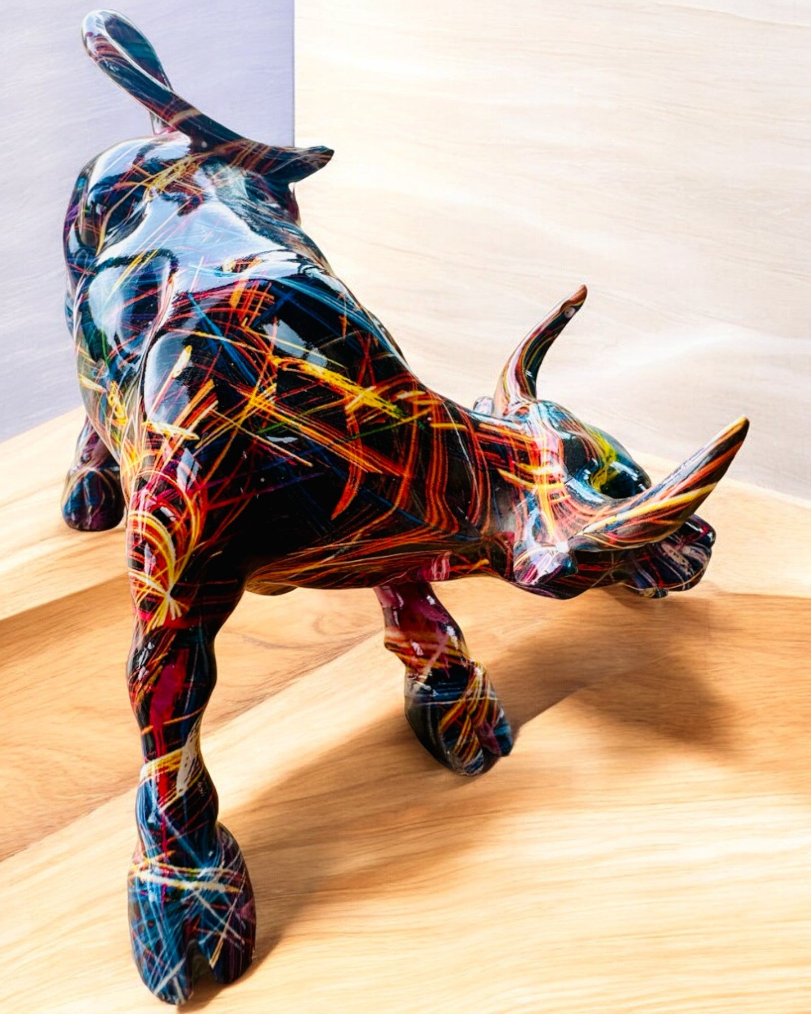 Dekorative Skulptur Stier "BullArt" – Einzigartige Kunst mit Gravuroption - 4 Farbvarianten, als personalisiertes Geschenk