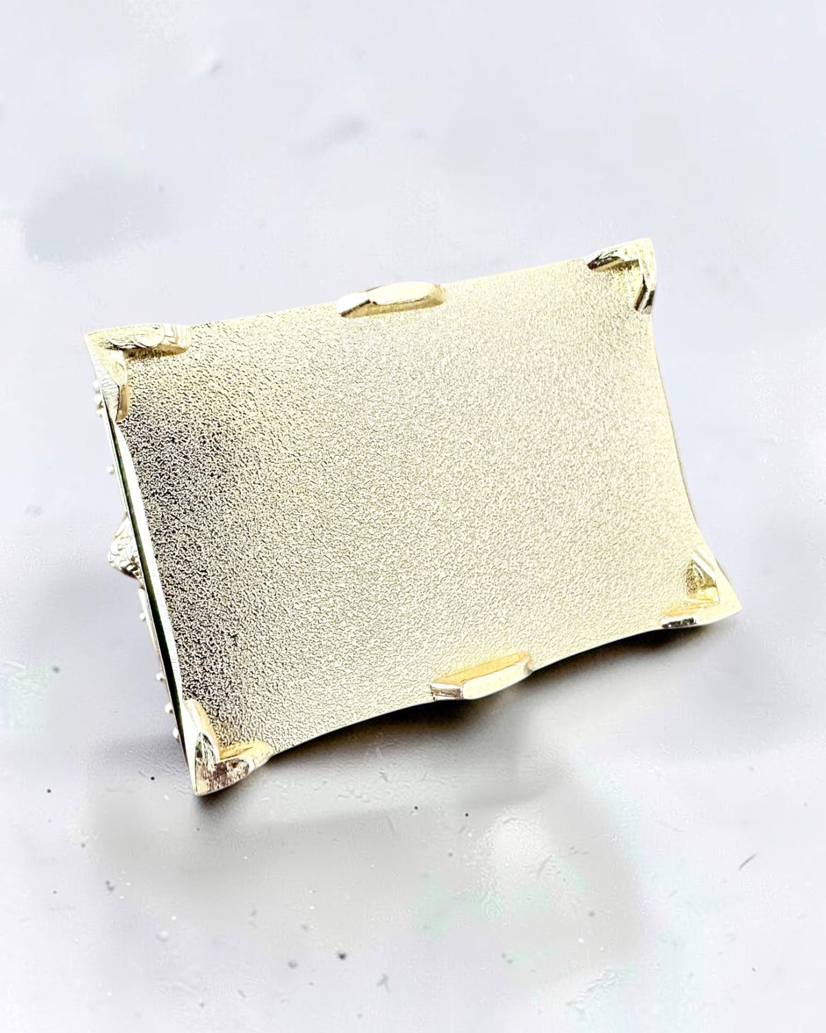 Retro-Metall-Schatztruhe mit Gravur – silberne Kassette 7 x 5 x 5 cm