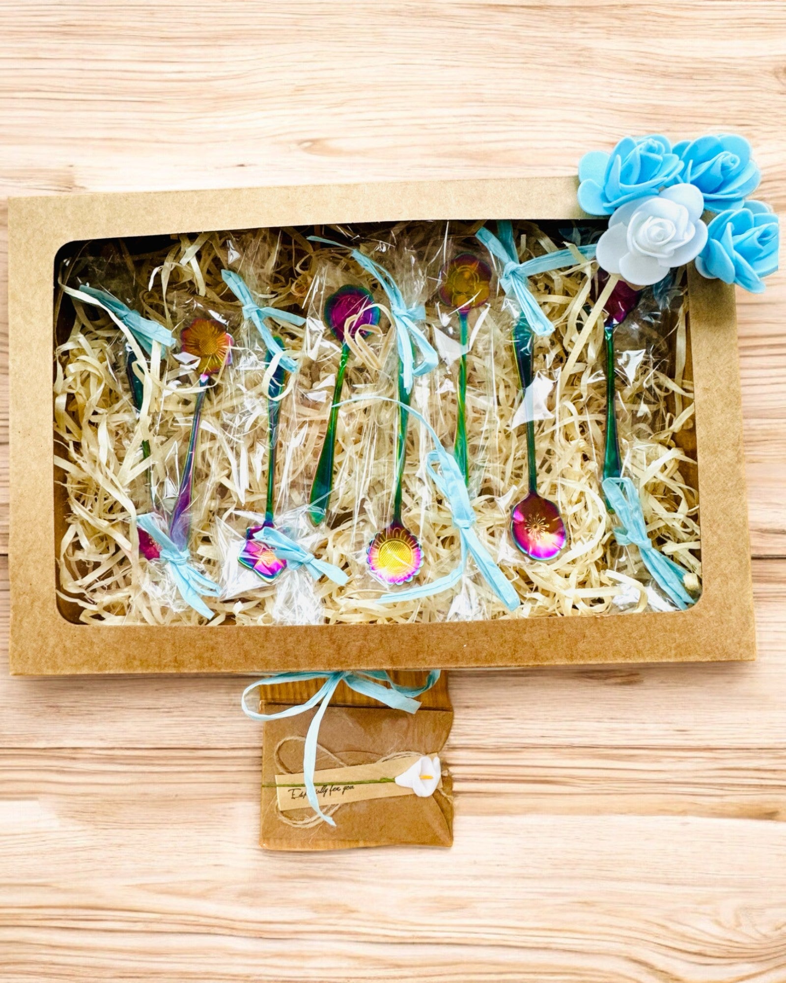 Zestaw Łyżeczek "Kwiatowa Rapsodia" - Personalisierung mit Gravur als Geschenk, 2 Varianten zur Auswahl