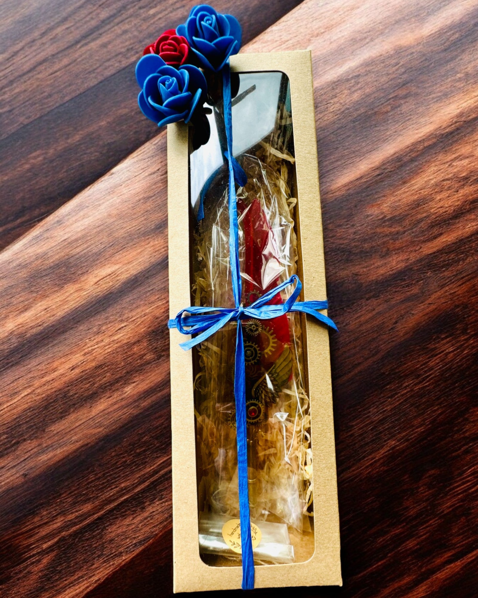 Kalligrafiefeder "Steampunk Eleganz" mit Truthahnfeder - Handgefertigt, 5 Varianten zur Auswahl, Personalisierung mit Gravur als Geschenk