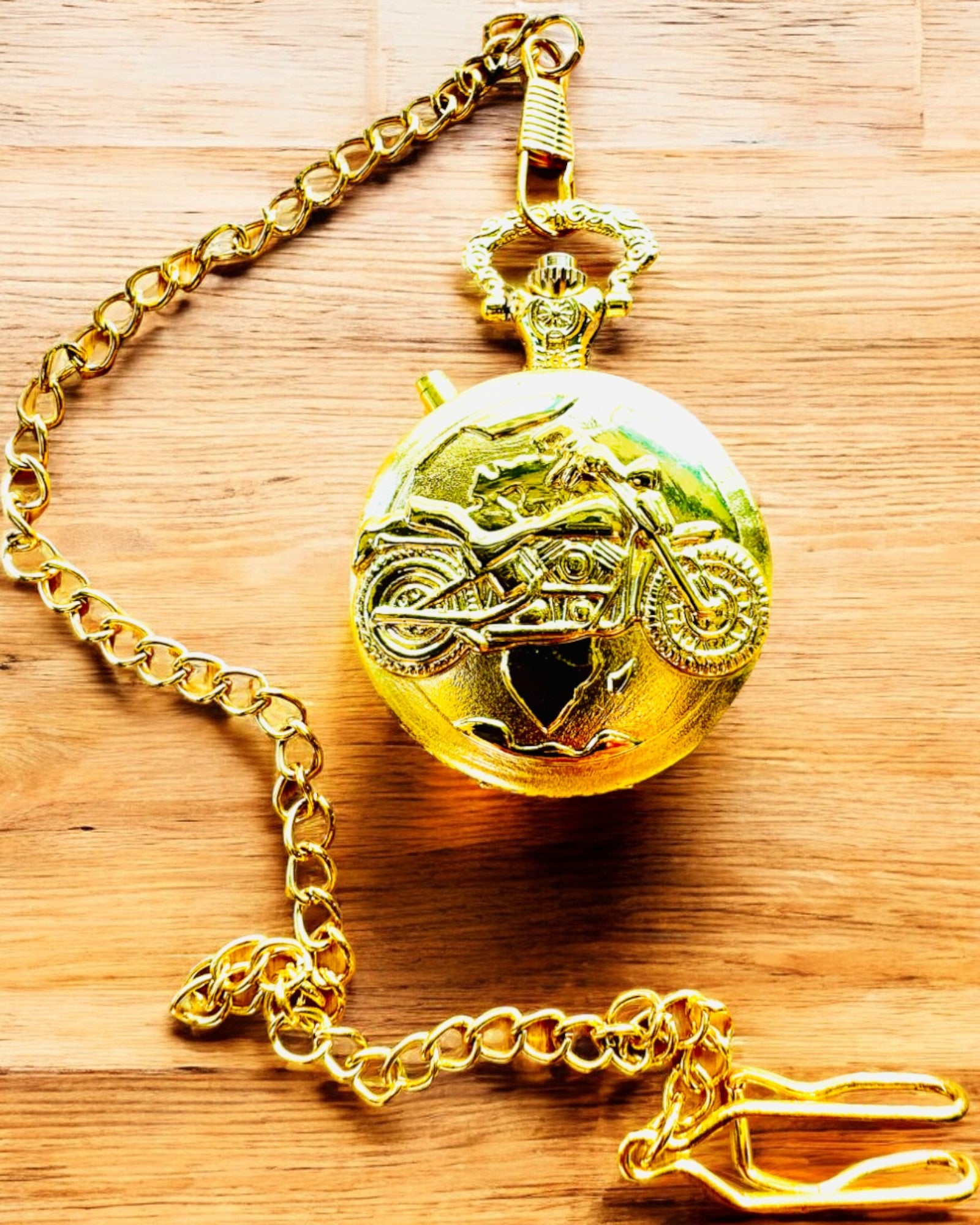 Taschenuhr "Motorrad-Elegant 2" – Gravur als Geschenk, 3 Farbvarianten