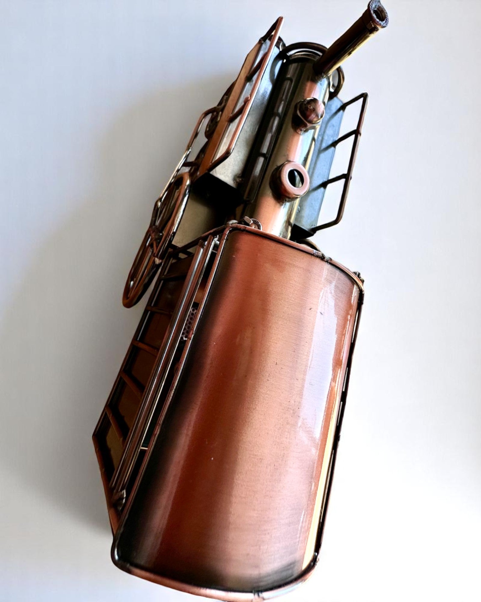 Lokomotive aus Eisen „Retro Express“ – Dekoration, Modell, handgefertigt mit Gravurmöglichkeit als Geschenk