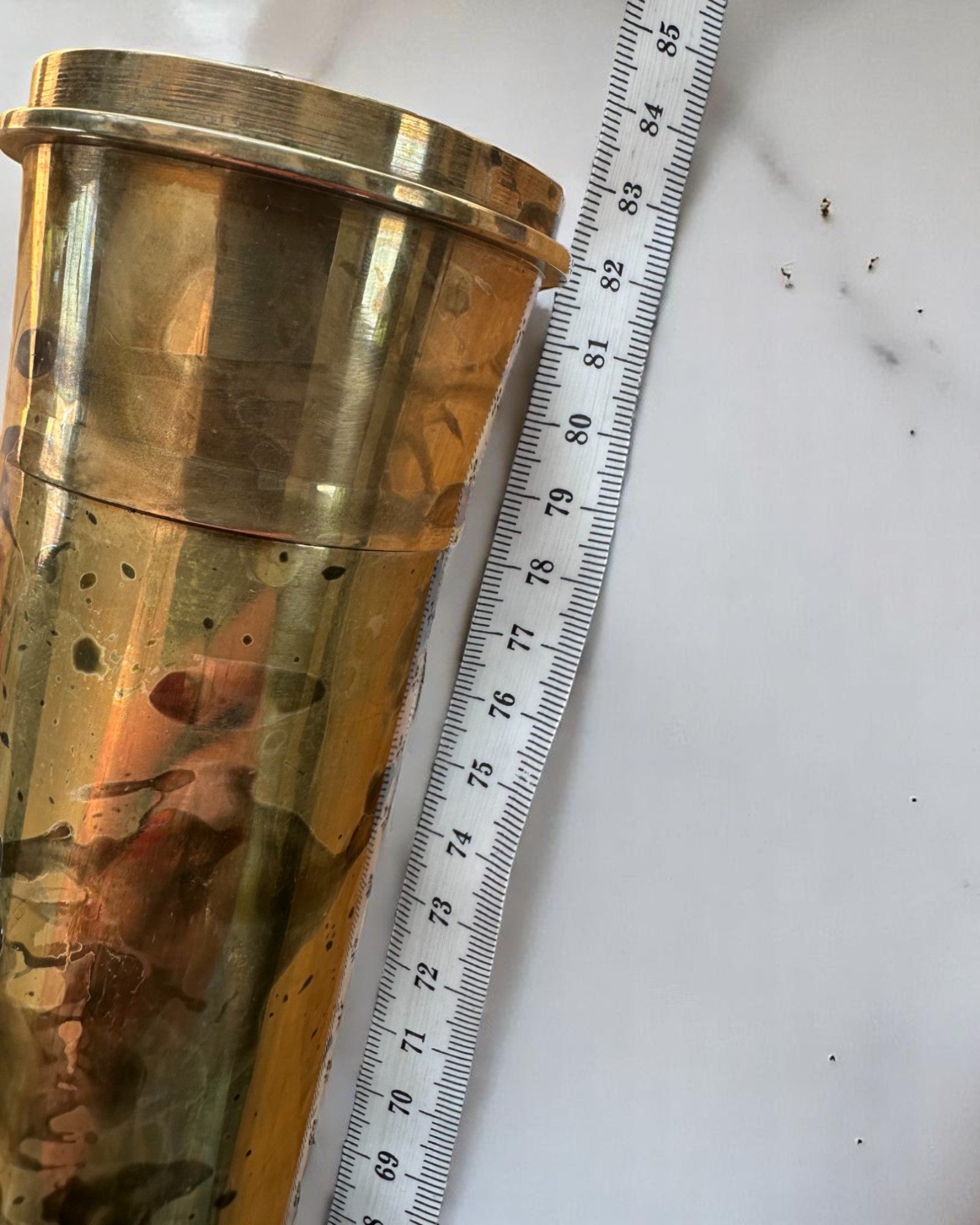 Königliches Fernrohr „Voyager 1818“ – Exklusiv, Messing, 83 cm, handgefertigt, Etui aus echtem Leder – Sammleredition, Personalisierung mit Gravur als Geschenk