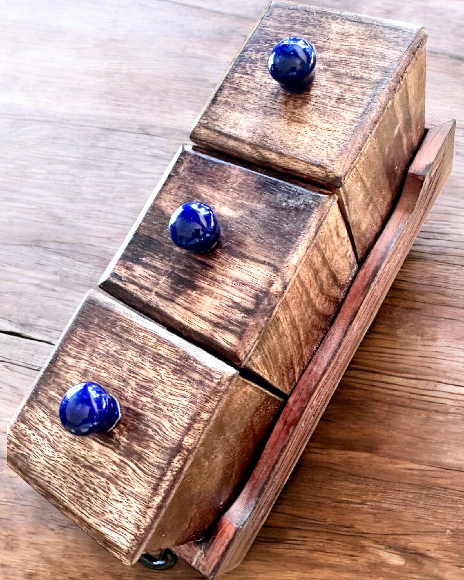 Set Royal Trio – Tee, Kaffee, Zucker aus Shisham-Holz, handgefertigt, mit Gravuroption als Geschenk