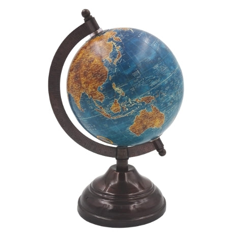 Dekorativer Globus Blue Ocean mit personalisierter Gravur