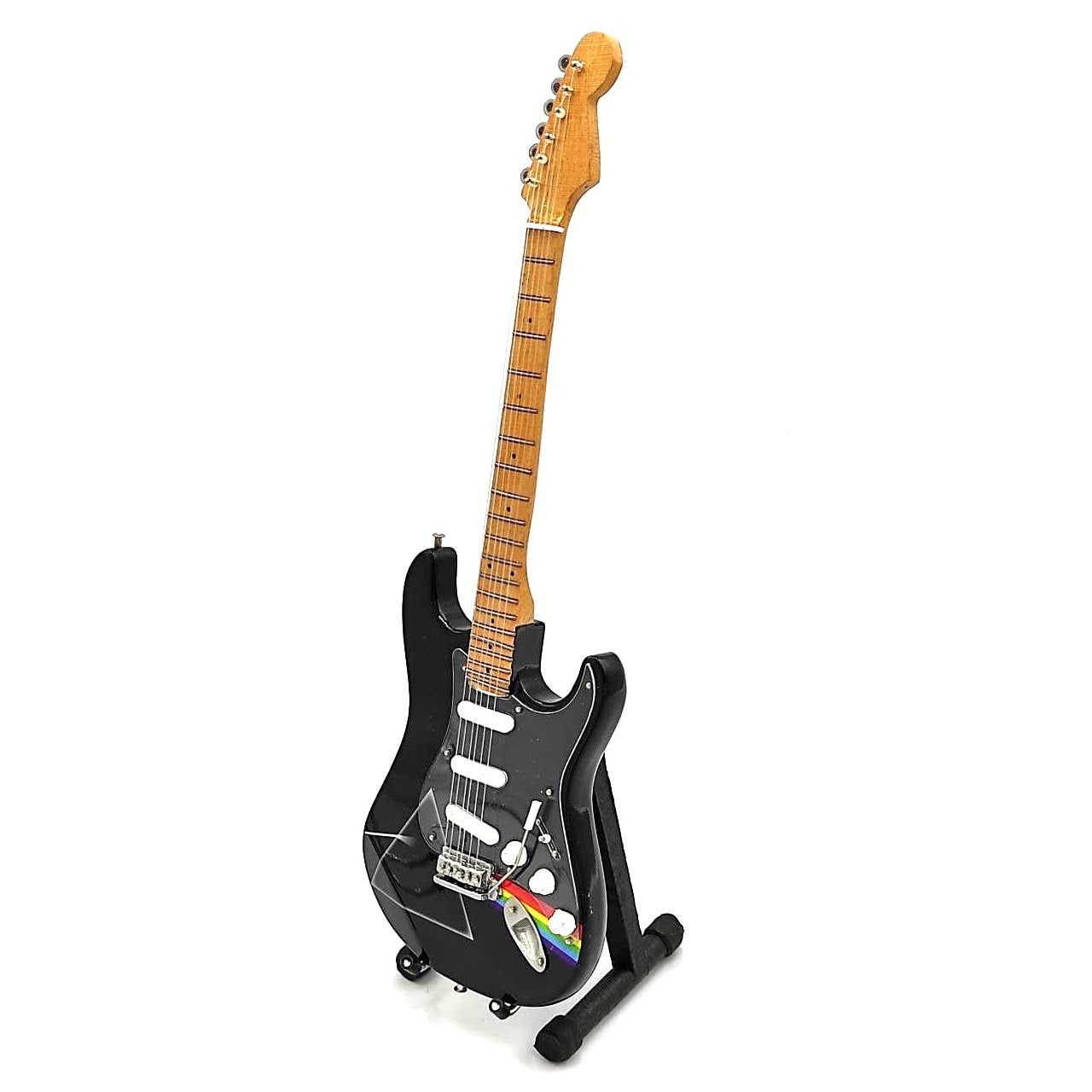 Mini-Gitarre Pink Floyd aus Mahagoniholz, handgefertigt, 27,5 cm, mit der Möglichkeit der Personalisierung durch Gravur, ideales Geschenk für Musikfans