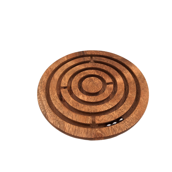 Geschicklichkeitsspiel Kugeln im Labyrinth aus Holz mit Gravurpersonalisierung