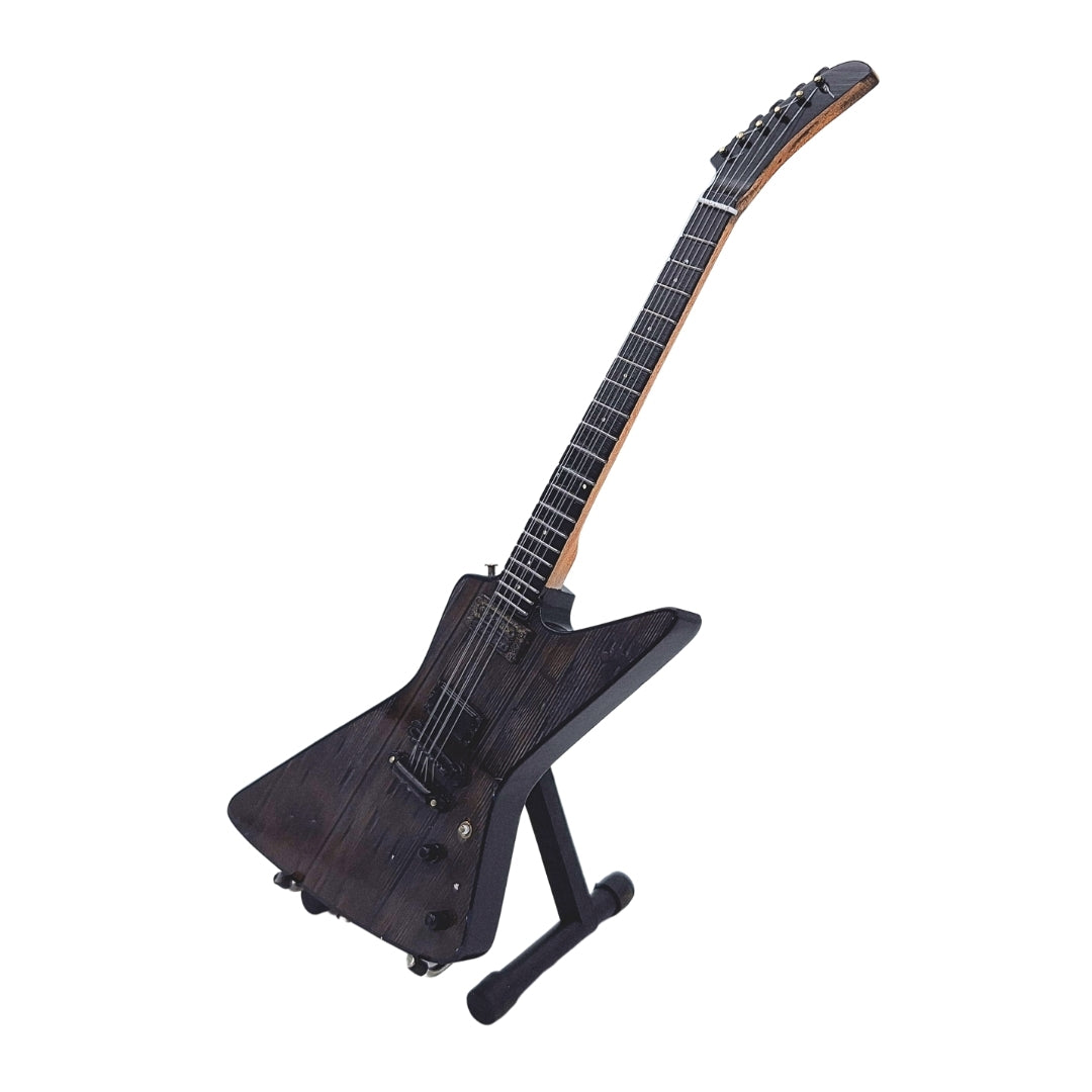 Mini-Gitarre Metallica James Hetfield MGT-8860 mit Gravur – Mahagonidekoration 27,5 cm – Geschenk für Rockfans und Sammler