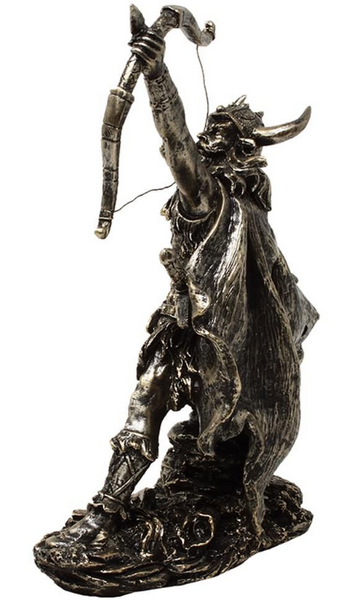 Dekorative Wikingerfigur MC-23142 mit der Möglichkeit einer personalisierten Gravur, Höhe 19,5 cm, Polyresin, ideal als Geschenk