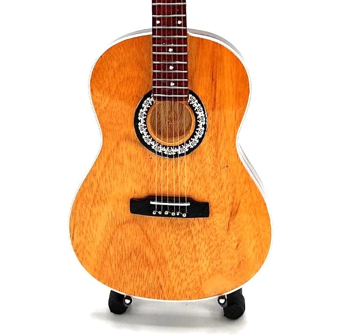 Mini-Klassikgitarre mit Gravur – mahagoniholzene Dekoration, 25 cm