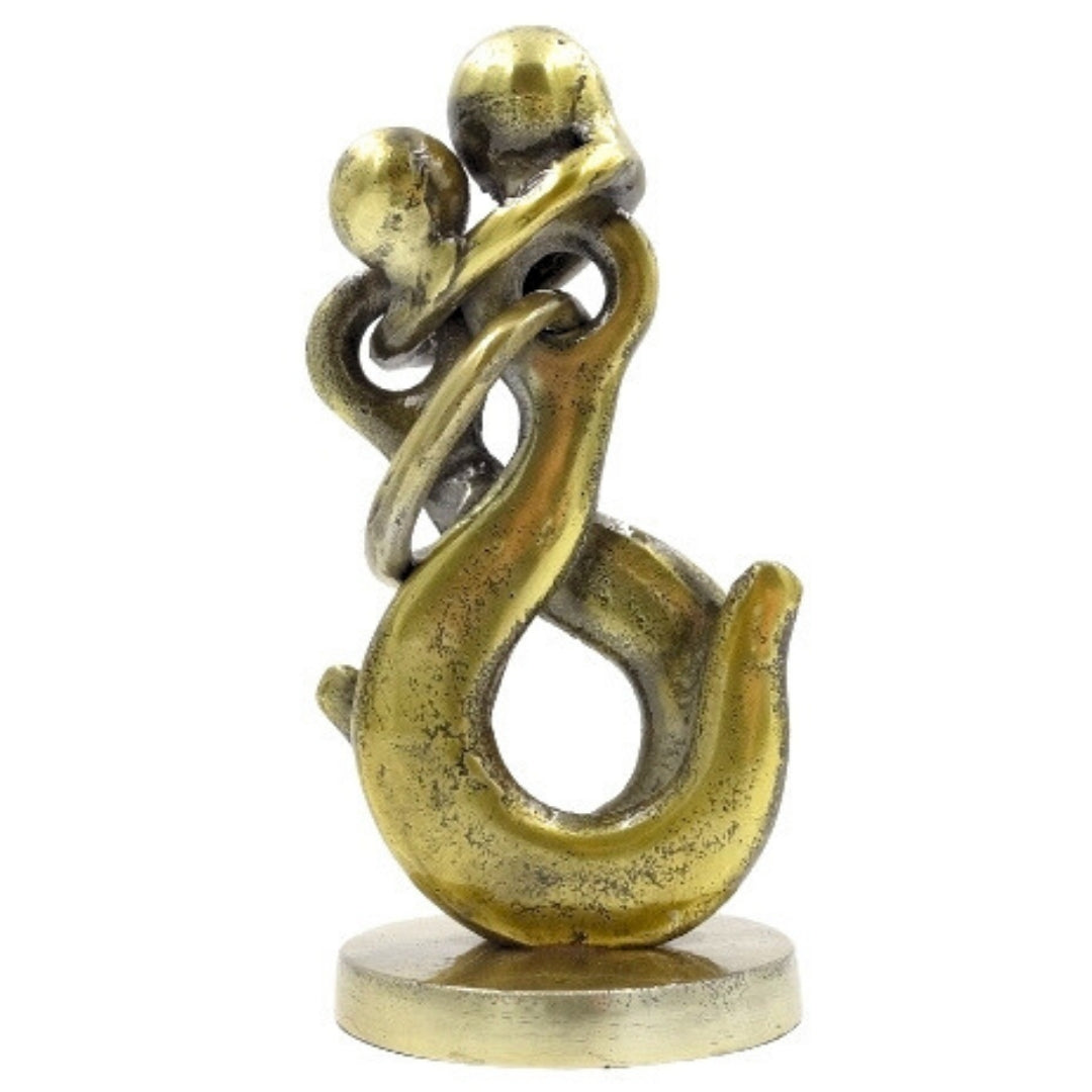 Metallfigur Verliebtes Paar mit Gravur