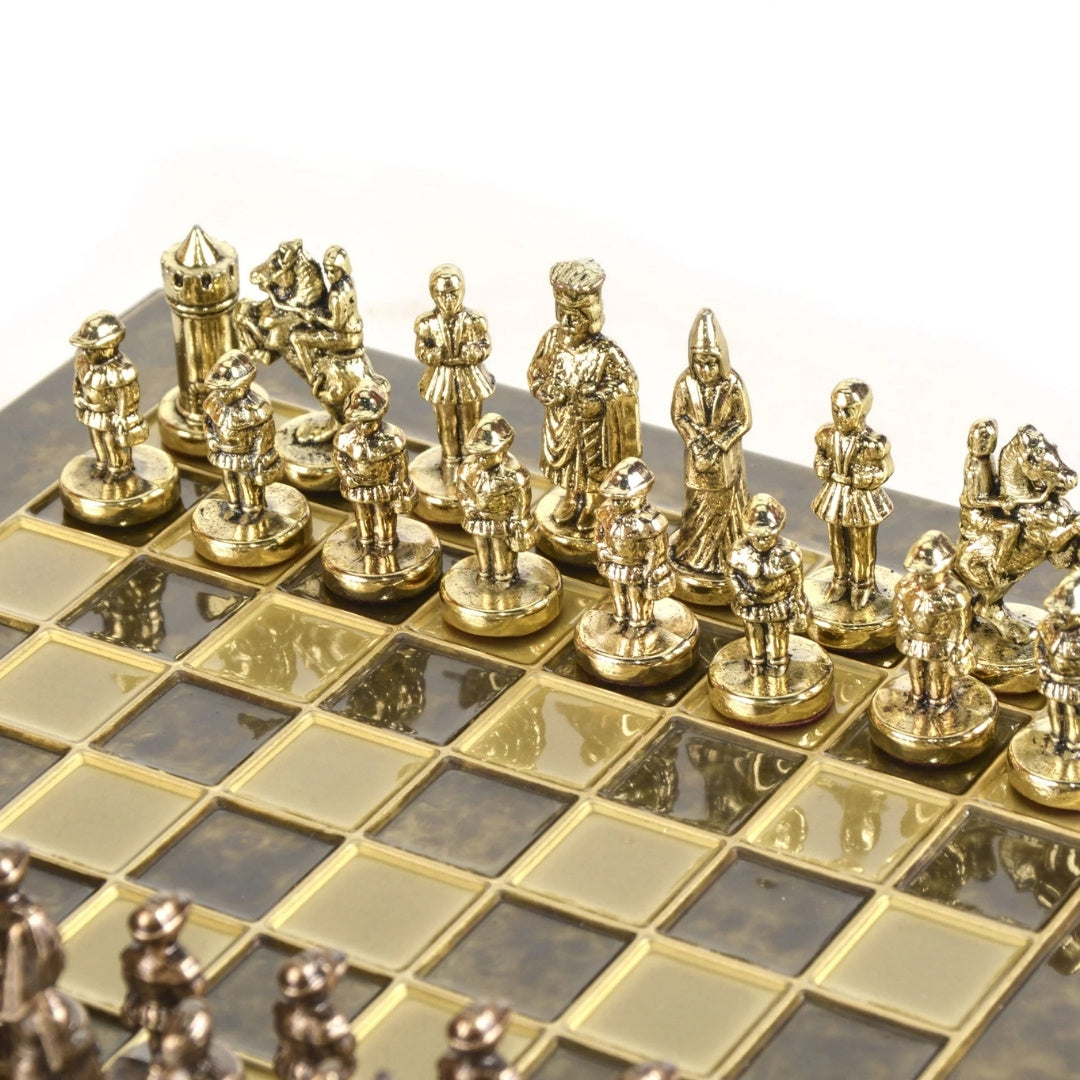 Exklusive Metall-Schachfiguren Byzantium 20x20 cm mit personalisierter Gravur