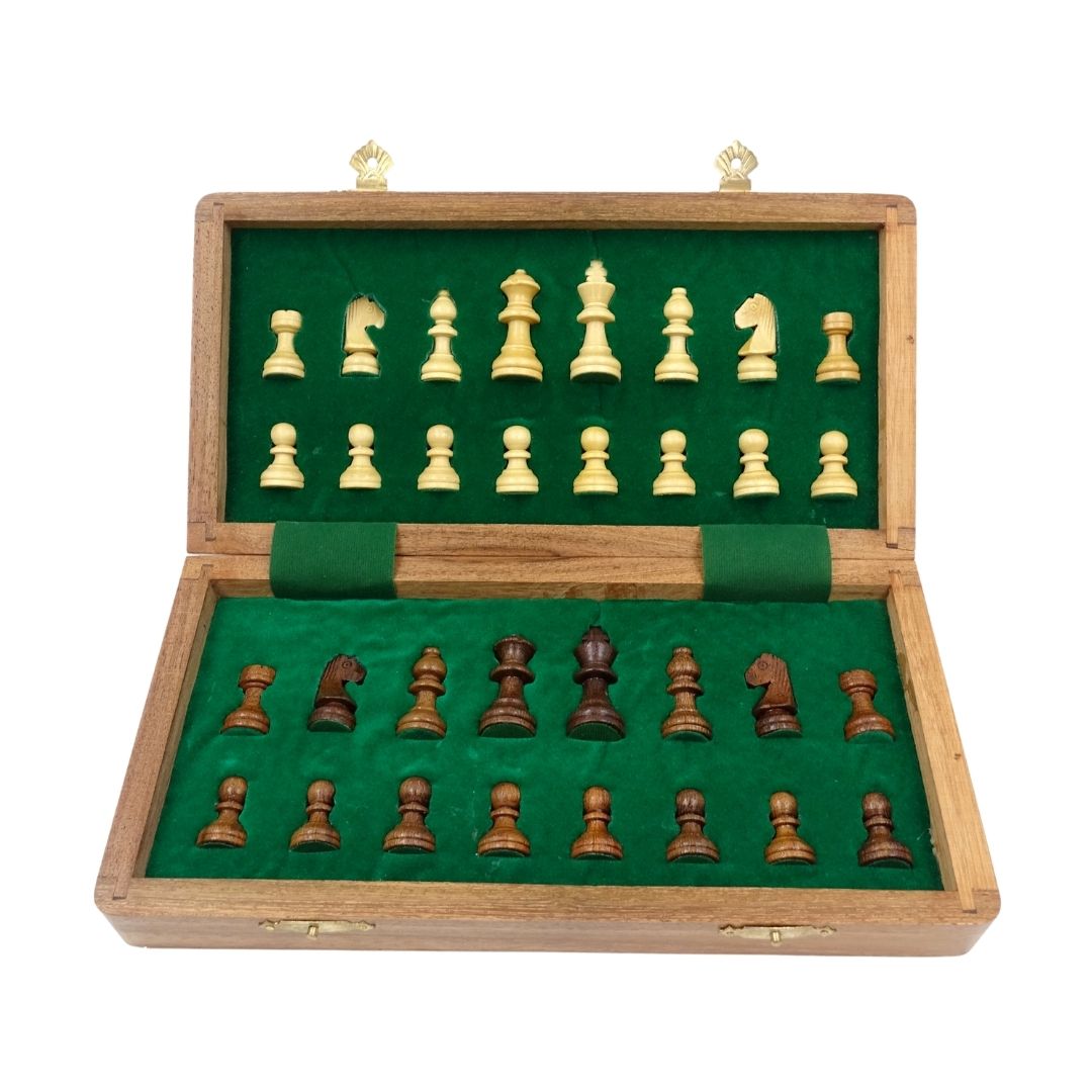 Magnetisches Holzschach 30x30 cm, klappbar G614 mit Gravur