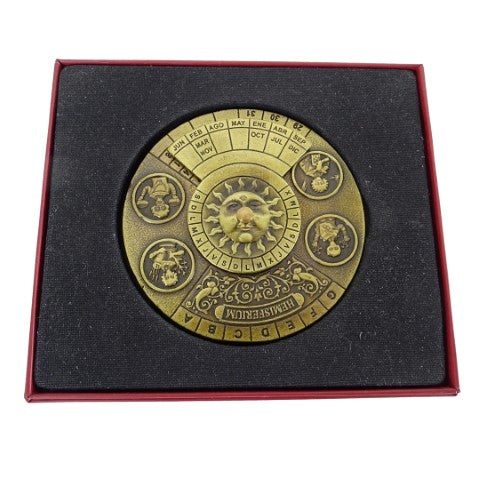 Renaissance-Ewiger Kalender mit Gravur – personalisiertes Geschenk für die Jahre 1600-2799, elegante Bürodekoration, Durchmesser 9 cm, Renaissance-Stil