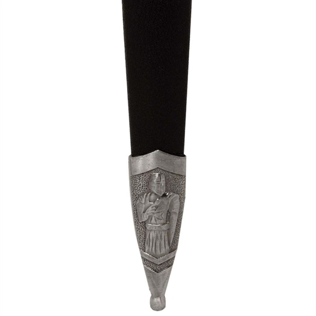 Dekorativer Templerdolch mit Scheide und Gravur - Replik aus Edelstahl, 40 cm