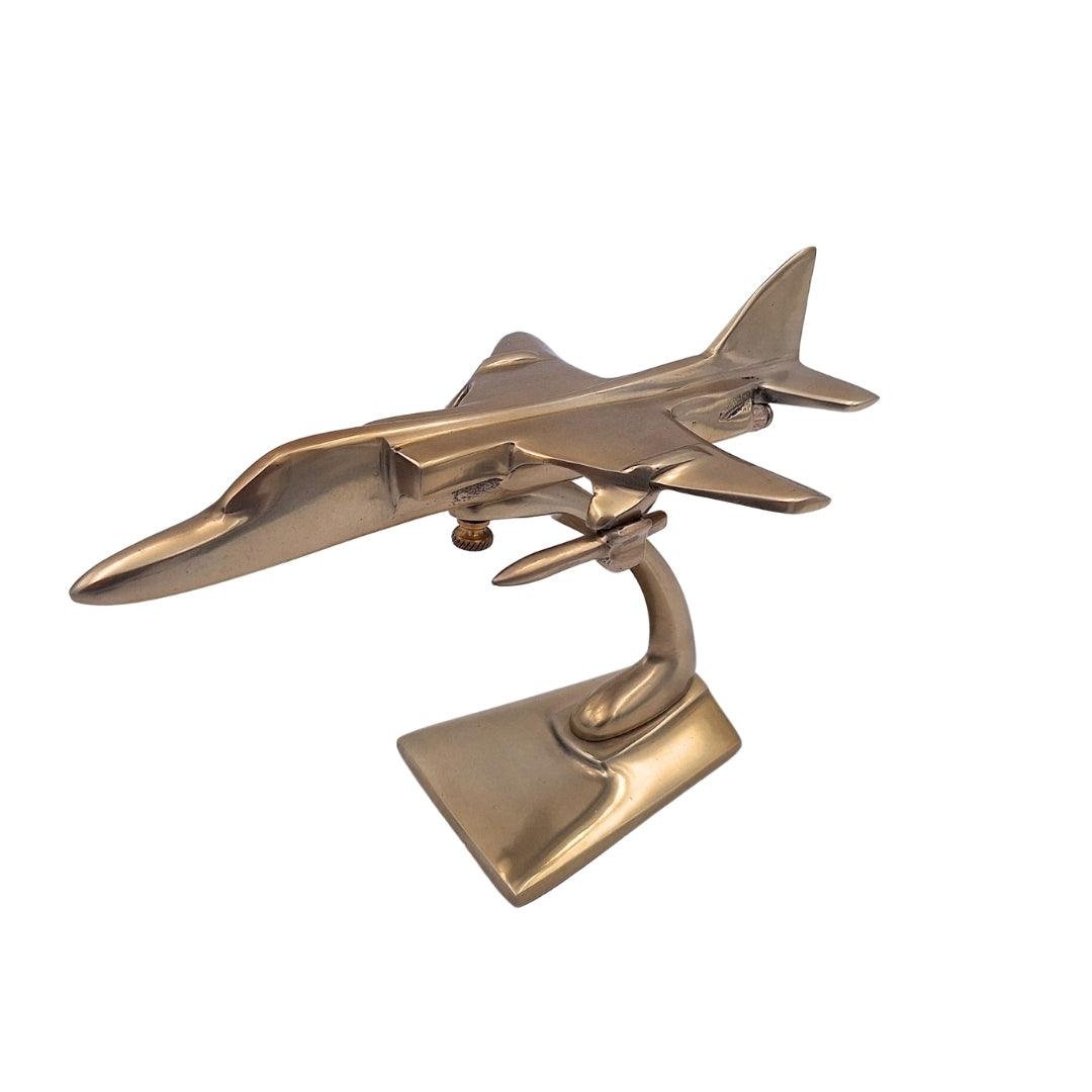 Metallmodell des Jagdflugzeugs Jaguar in Gold mit Gravurmöglichkeit
