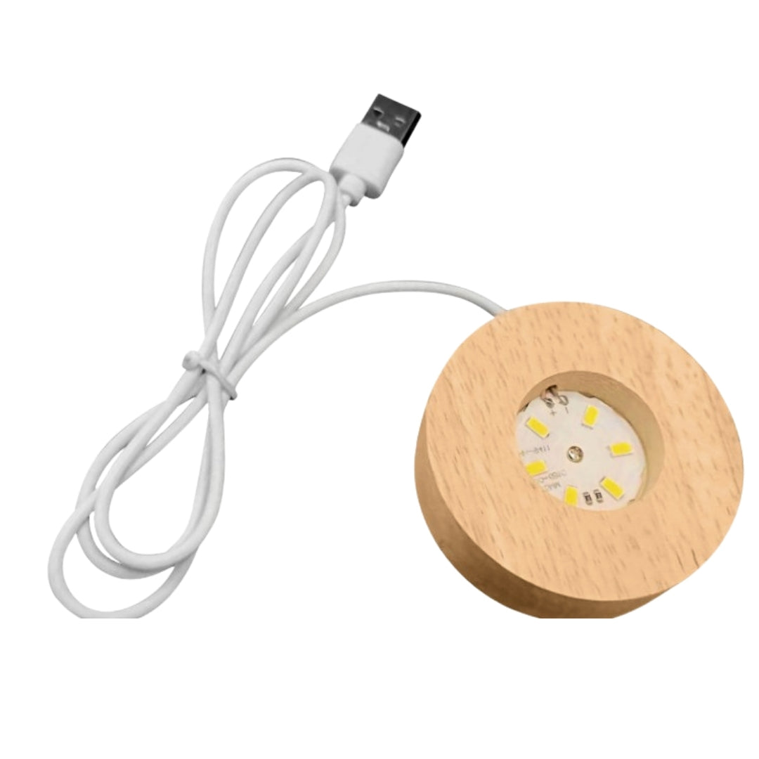 Glaskugel 3D Mond mit Gravur