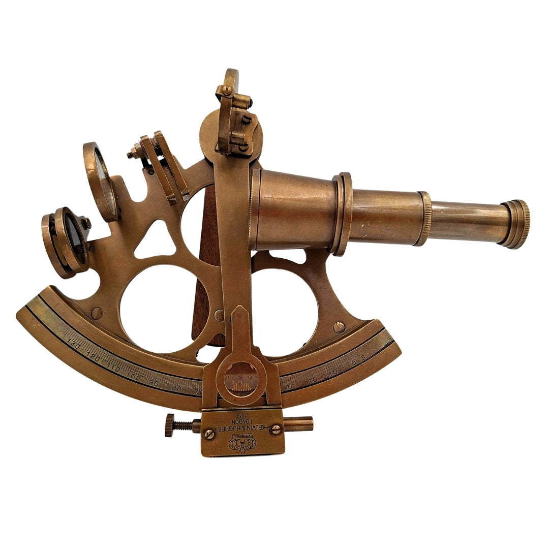 Großer Messing-Sextant mit Gravur-Personalisierung