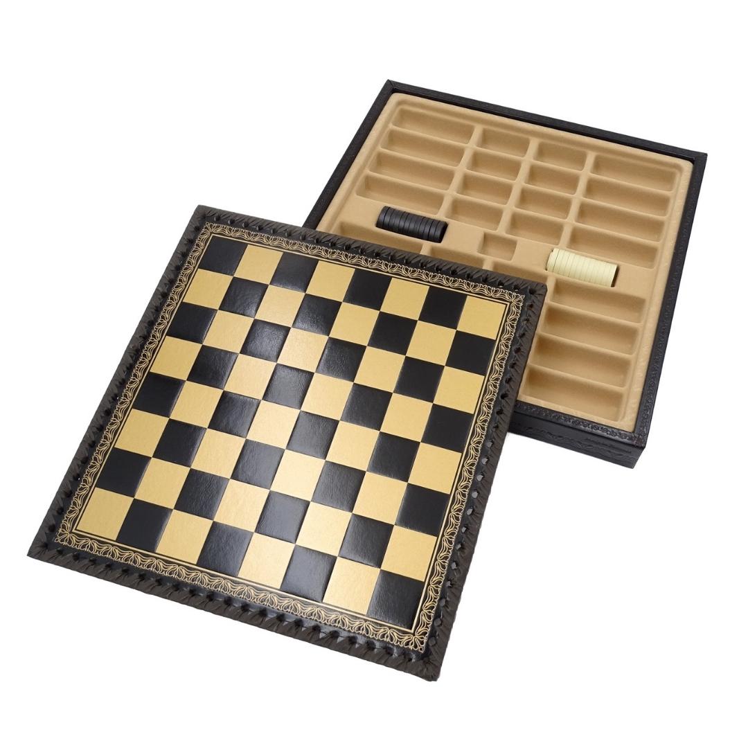 Exklusive Messing-Schachfiguren Italfama 28x28 cm mit personalisierter Gravur