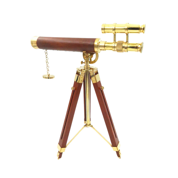 Messing-Teleskop auf Dreibein 57 cm mit Gravurpersonalisierung