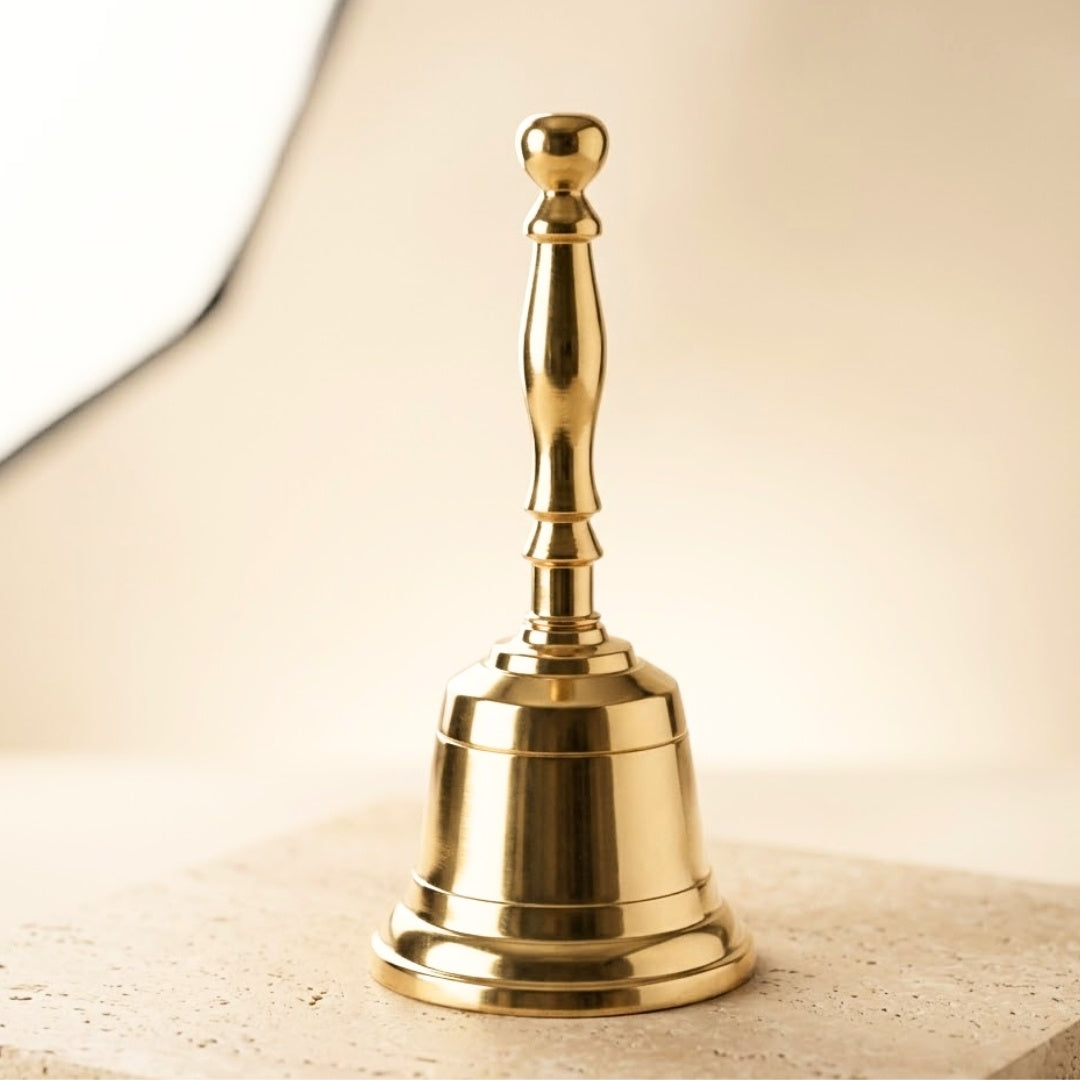 Messing-Handglocke, 11,5 cm, mit personalisierbarer Gravur