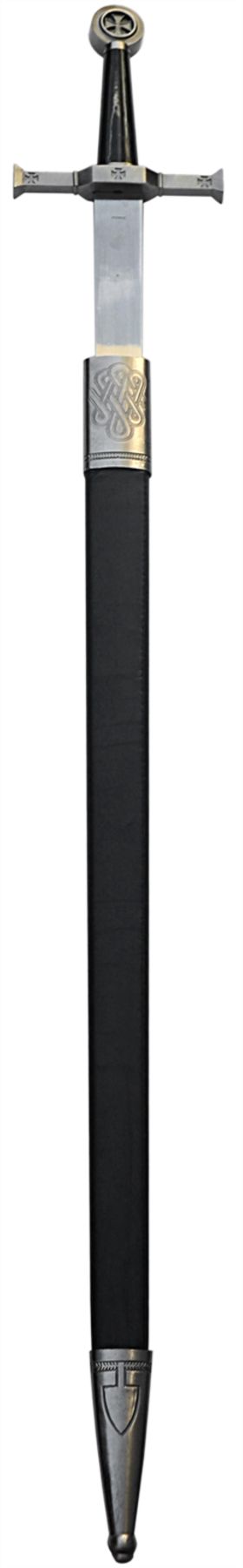 Stahlschwert eines Ritters 84 cm in Scheide - Replik SW-114 mit der Möglichkeit einer personalisierten Gravur