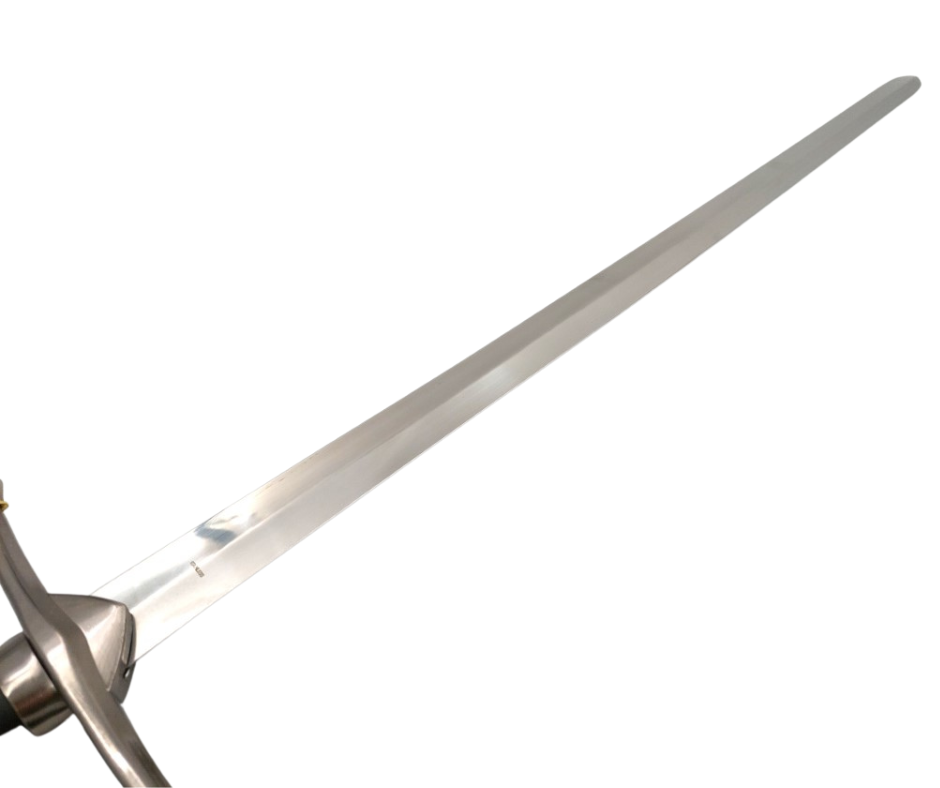 Stahlschwert eines Ritters in Scheide, 105 cm – elegante Replik aus Edelstahl mit Gravurmöglichkeit