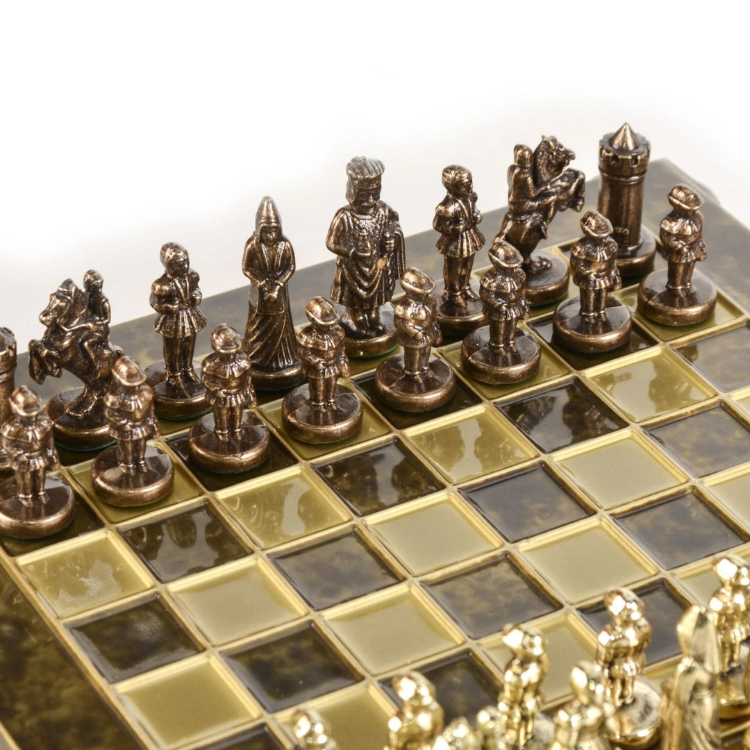 Exklusive Metall-Schachfiguren Byzantium 20x20 cm mit personalisierter Gravur