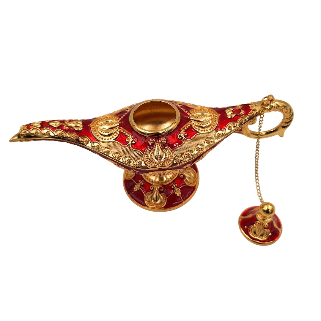 Aladins LAR-Lampe mit schönen goldenen Verzierungen, 22 x 7 x 11 cm