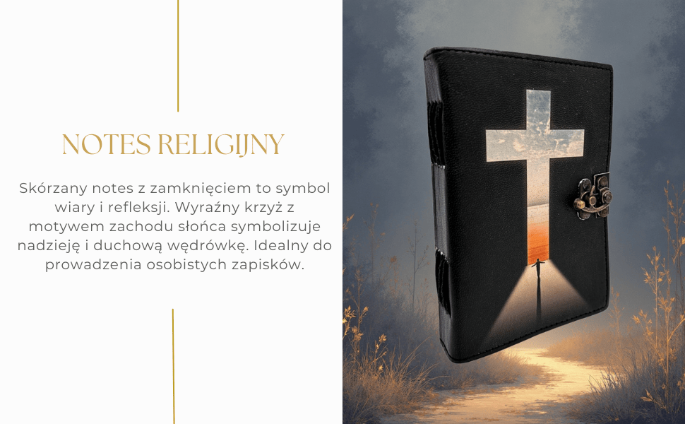 Leder-Notizbuch Religiöses Kreuz Gebetbuch mit Gravur