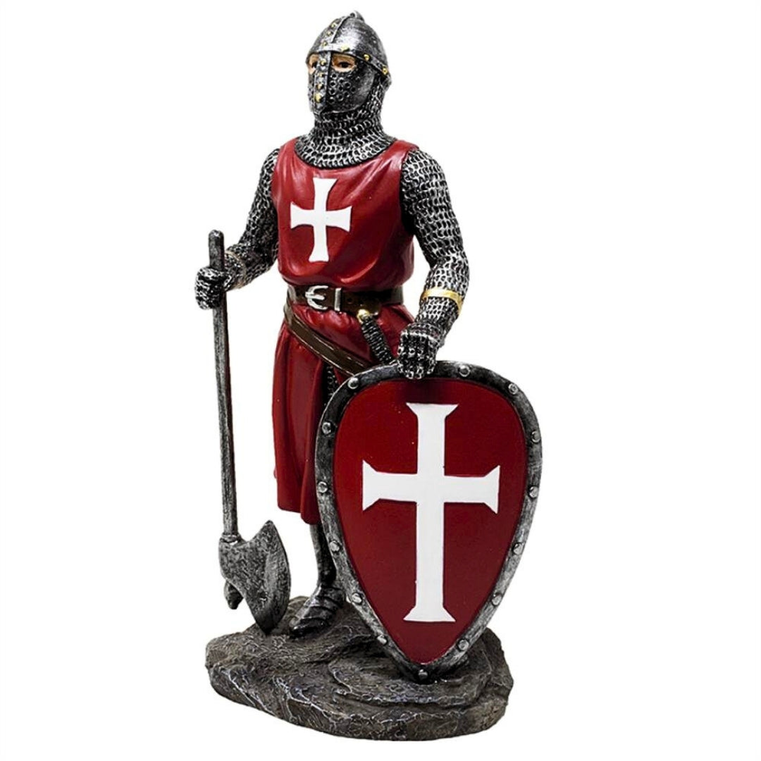 Figur Kreuzritter 18,5 cm aus Polyresin mit personalisierbarer Gravur