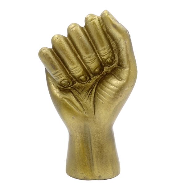 Dekorative Aluminium-Figur „Geballte Faust“ 18 cm mit personalisierbarer Gravur